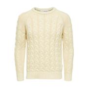 SLHBILL LS KNIT CABLE CREW NECK W - 16086658