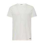 Hvid Bomuld Crewneck T-shirt