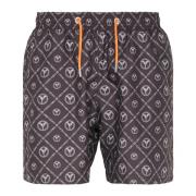 Herre Logo Print Badeshorts Carazzato