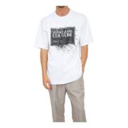 Hvid Serigrafisk T-Shirt til Mænd