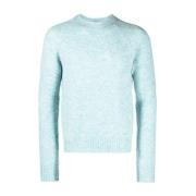Klar Blå Alpaka-Uld Sweater