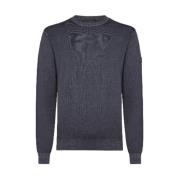 Blå Syre Farvet Merino Tricot Sweater