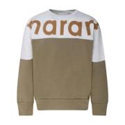 Khaki Lysegrå Logo Sweatshirt