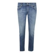 Mid-Rise Skinny Stonewashed Jeans