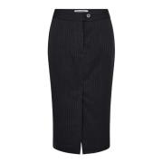 Co`couture Idacc Pin Pencil Skirt Nederdele 34048 Dark Grey