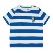 Stribet Junior T-Shirt med Frø Print