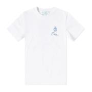 Printet Bomuld T-Shirt - Hvid