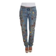 Blå Crystal Heart Roses Enchanted Sicily Jeans