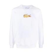 Hvid Logo Sweatshirt fra Lacoste