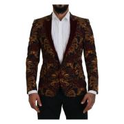 Multifarvet Floral Enkelt Række Martini Blazer