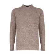 Beige Mouliné Cashmere Sweater