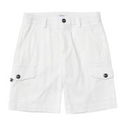 Hvide Bermuda Shorts med Cargo Lommer