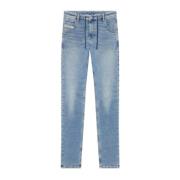 Blå Tapered Jeans