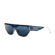 Skinnende blå solbriller med Blu Mirror
