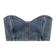 Sødt Denim Bandeau Top