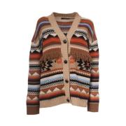 Jacquard Uld Cardigan