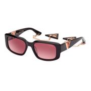 Sort/Rød Shaded Solbriller