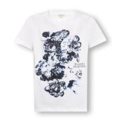 T-shirt med blomstermotiv