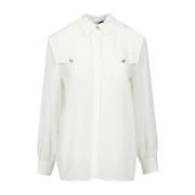 Hvid Skjorte med Knappelukning