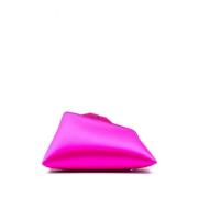 Fuchsia Pink Satin Håndtaske