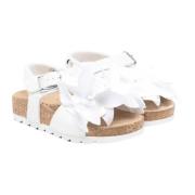 Hvide Glitter Sandaler med Ankellukning