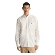 Klassisk Poplin Skjorte med GANT-inspireret Patch