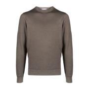 Italiensk Uld Crew-Neck Strik