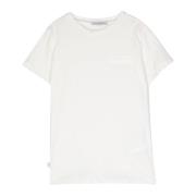 Hvid Børne T-shirt med Lomme