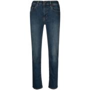 Højtaljede Straight Jeans