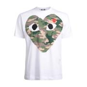 Herre Camouflage Hjerte T-Shirt