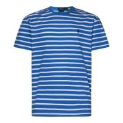 Blå Stribede Polo T-shirts