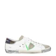 Hvide Sneakers med Fluorescerende Piping