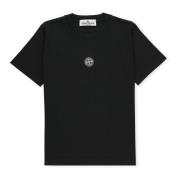 Sort Bomuld T-shirt til Drenge med Logo Print