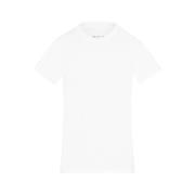 Hvid Bomuld Crew Neck T-Shirt