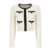 Ivory Sweater med Juvel Detaljer