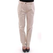 Beige Chinos i Bomuld