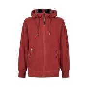 Zip-through Hoodie i Ketchupfarve