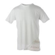 Hvid Printet Slim Fit T-Shirt