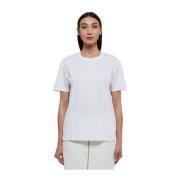 Hvid T-shirt i bomuld med korte ærmer
