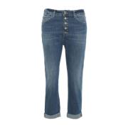 Italienske Jeans med Opkrullede Manchetter