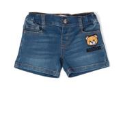 Blå denim shorts med Teddy Bear motiv