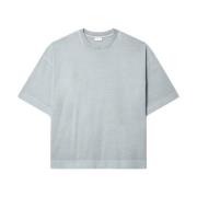 Grå Bomuld T-shirt med Oversized Snit