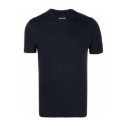 Navy Blue Rund Hals T-Shirt
