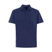 Buttonless Polo Shirt i farvet bomuldstrøje