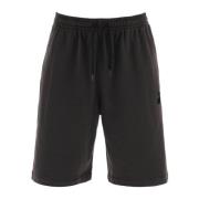 Sweatshorts i bomuld med falmet effekt