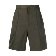 Grønne Polyester Shorts med Elastisk Talje