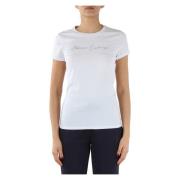 Stretch bomuld T-shirt med frontlogo