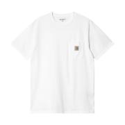 Hvid Lomme T-Shirt