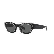 Black Silver/Grey Clip-On Sunglasses AR 8185U