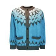 Jacquard Strik Cardigan Sweater